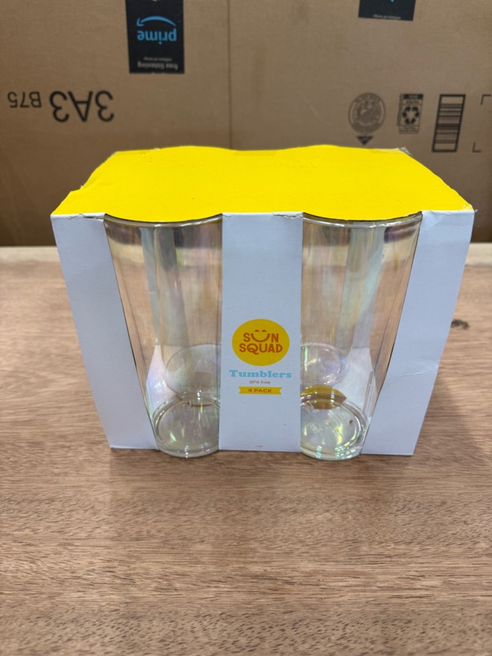 Yellow Iridescent Tumbler Set -‎ 4 Pack